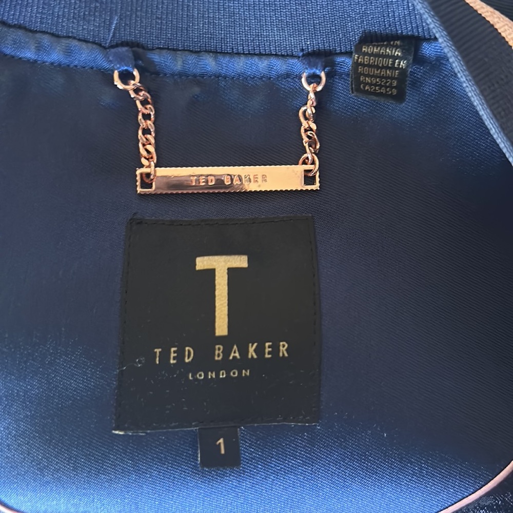 Ted Baker London Navy Floral Bomber Jacket - Picture 5 of 6
